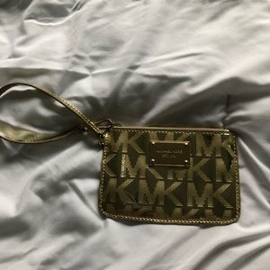 Gold Michael Kors Wristlet